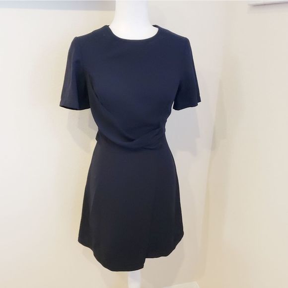 Topshop Dresses & Skirts - TopShop Navy Blue Drape shift Dress
